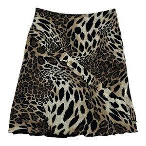 Just in Time Vintage Leopard Print Skirt - Size Large